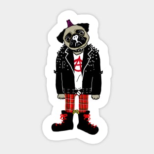 punk pug Sticker